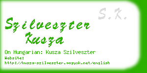 szilveszter kusza business card